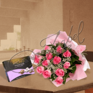 Rosas y chocolates para el día de la madre
